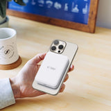 Tech-Protect LifeMag PB11 Powerbank med MagSafe 10000mAh 15W USB-C-port - hvid + USB-C-kabel