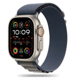 Tech-Protect Nylon Pro Strap til Apple Watch 4 / 5 / 6 / 7 / 8 / 9 / SE / Ultra 1 / 2 (42/44/45/49 mm) - Blue-Gray