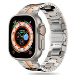 Tech-Protect rustfrit liniearmbånd til Apple Watch 4 / 5 / 6 / 7 / 8 / 9 / SE / Ultra 1 / 2 (42/44/45/49 mm) - Titanium Orange