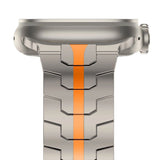 Tech-Protect rustfrit liniearmbånd til Apple Watch 4 / 5 / 6 / 7 / 8 / 9 / SE / Ultra 1 / 2 (42/44/45/49 mm) - Titanium Orange