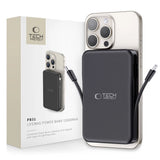Tech-Protect LifeMag PB31 Power Bank med MagSafe 10000mAh 15W USB-C / USB-A / Indbygget USB-C / Lightning Kabler - sort