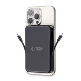 Tech-Protect LifeMag PB31 Power Bank med MagSafe 10000mAh 15W USB-C / USB-A / Indbygget USB-C / Lightning Kabler - sort