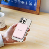 Tech-Protect LifeMag PB10 Powerbank med MagSafe 5000mAh 15W USB-C port - lyserød + USB-C kabel