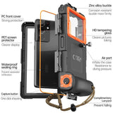 Tech-Protect Waterproof Case IPX8 til 4.7-6.7" Smartphones - sort og orange