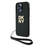 DKNY Wrist Strap Stock Logo Case til iPhone 14 Pro Max - sort