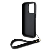 DKNY Wrist Strap Stock Logo Case til iPhone 15 Pro - sort