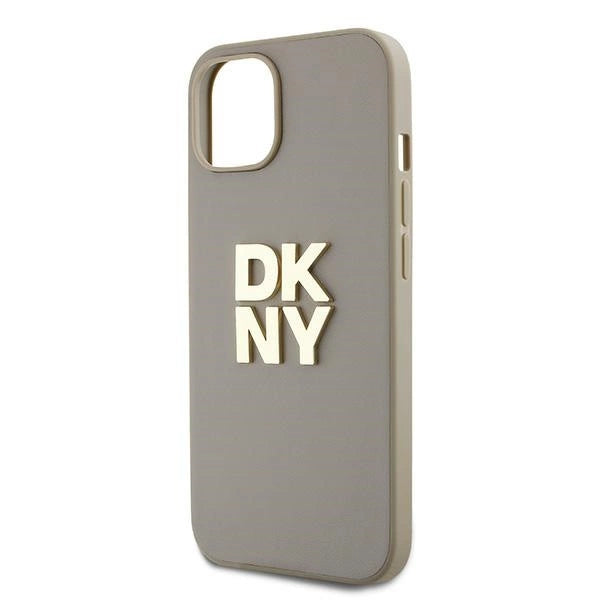 DKNY Wrist Strap Stock Logo Case til iPhone 15 / 14 / 13 - beige