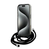 Karl Lagerfeld IML Crossbody Monogram Karl & Choupette Head MagSafe Case til iPhone 15 Pro - sort