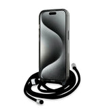 Karl Lagerfeld IML Crossbody Monogram Karl & Choupette Head MagSafe Case til iPhone 15 / 14 / 13 - sort