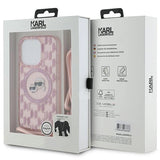 Karl Lagerfeld IML Crossbody Monogram Karl & Choupette Head MagSafe Case til iPhone 15 Pro Max - Pink