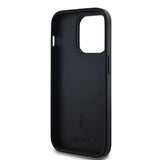 DKNY Leather Checkered Mono Pattern MagSafe case for iPhone 14 Pro - black