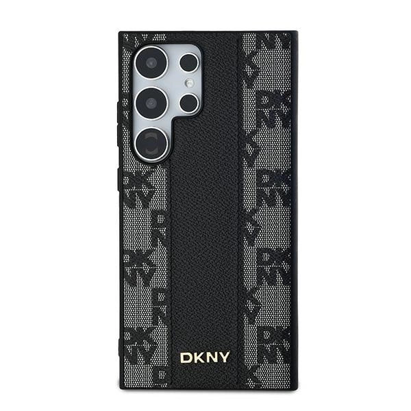 DKNY læder krydsede Mono mønster MagSafe Case til Samsung Galaxy S24 Ultra - sort