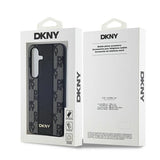 MagSafe-kasse af DKNY læder med krydsflag for Samsung Galaxy S24 - sort