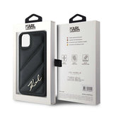 Karl Lagerfeld Diagonal Quilted Script case for iPhone 11 / Xr - black