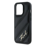 Karl Lagerfeld Diagonal Quilted Script case for iPhone 13 Pro / 13 - black