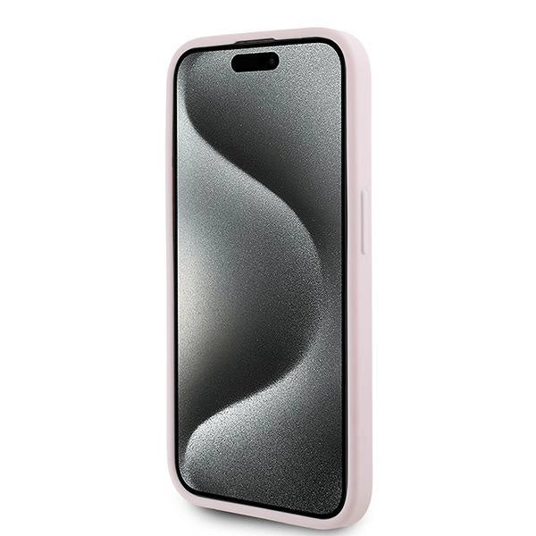 Karl Lagerfeld Diagonal Quilted Script Case til iPhone 15 Pro - pink