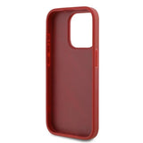 Karl Lagerfeld Diagonal Quilted Script case for iPhone 15 Pro - red