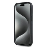 Karl Lagerfeld Diagonal Quilted Script case for iPhone 15 Plus / 14 Plus - black