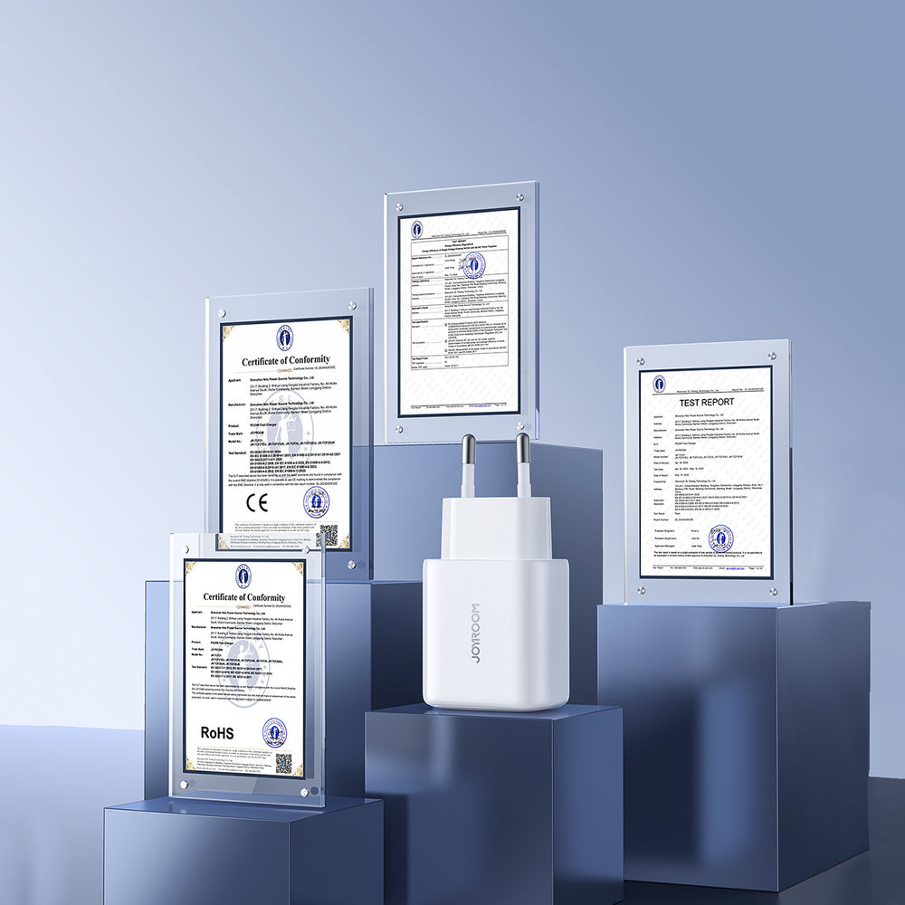 Joyroom JR-TCF21 netværksoplader USB-C / USB-A 20W PD / QC 3.0 - hvid