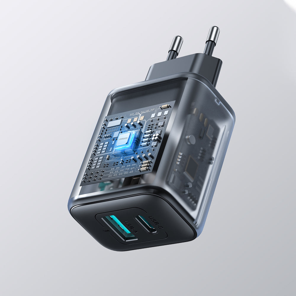 Joyroom JR-TCF13 netværksoplader USB-C / USB-A 25W SFC / PPS / PD - sort