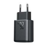 Joyroom JR-TCF23 netværksoplader USB-C 25W SFC / PPS / PD - sort + USB-C / USB-C kabel 1m
