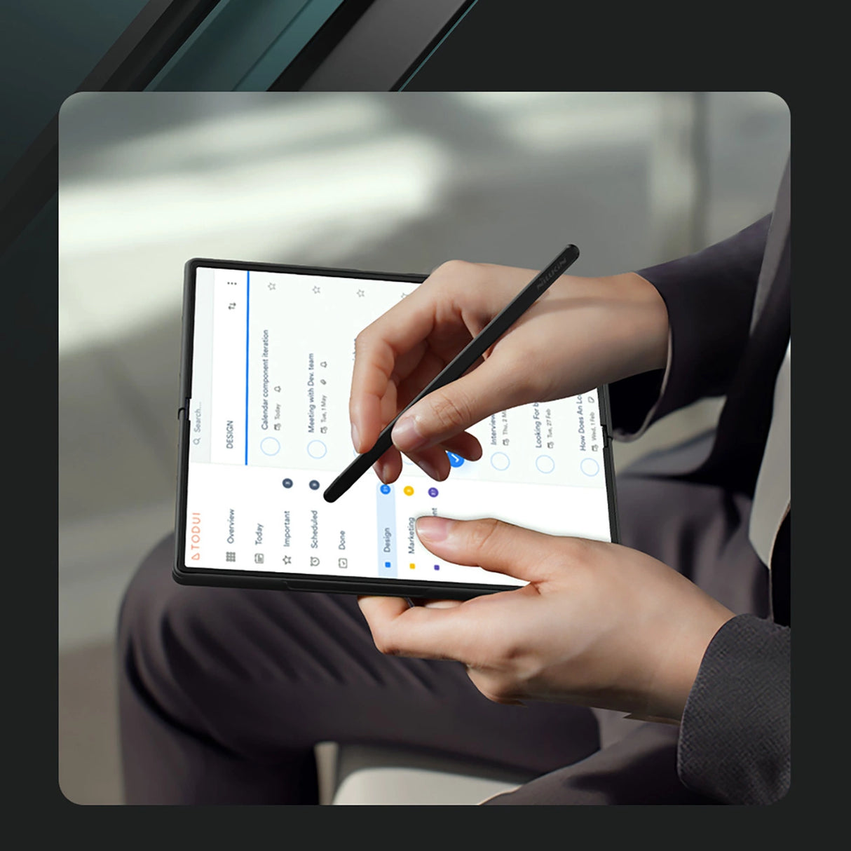 Nillkin Flex Pure Fold Case til Samsung Galaxy Z Fold 6 5G - sort