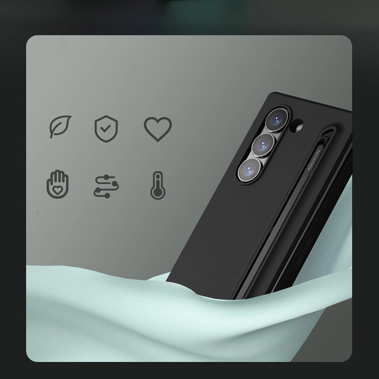 Nillkin Flex Pure Fold Case til Samsung Galaxy Z Fold 6 5G - sort