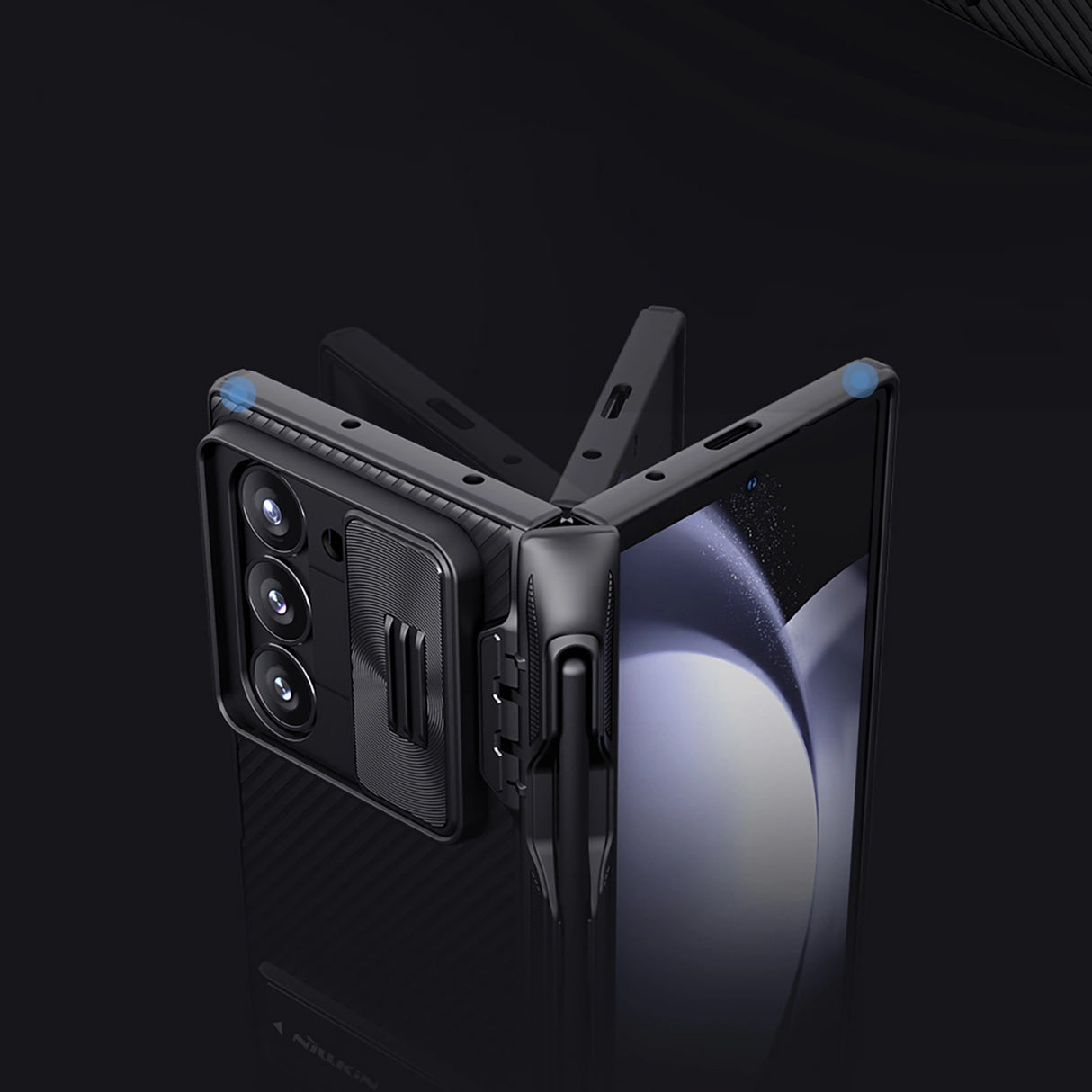Nillkin CamShield Fold Case til Samsung Galaxy Z Fold 6 5G med Stylus Holder - sort