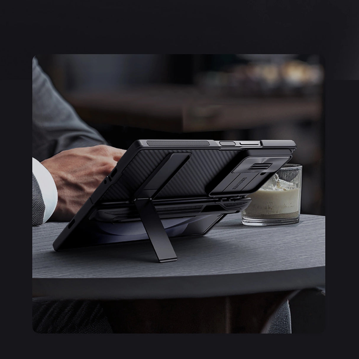 Nillkin CamShield Fold Case til Samsung Galaxy Z Fold 6 5G med Stylus Holder - sort