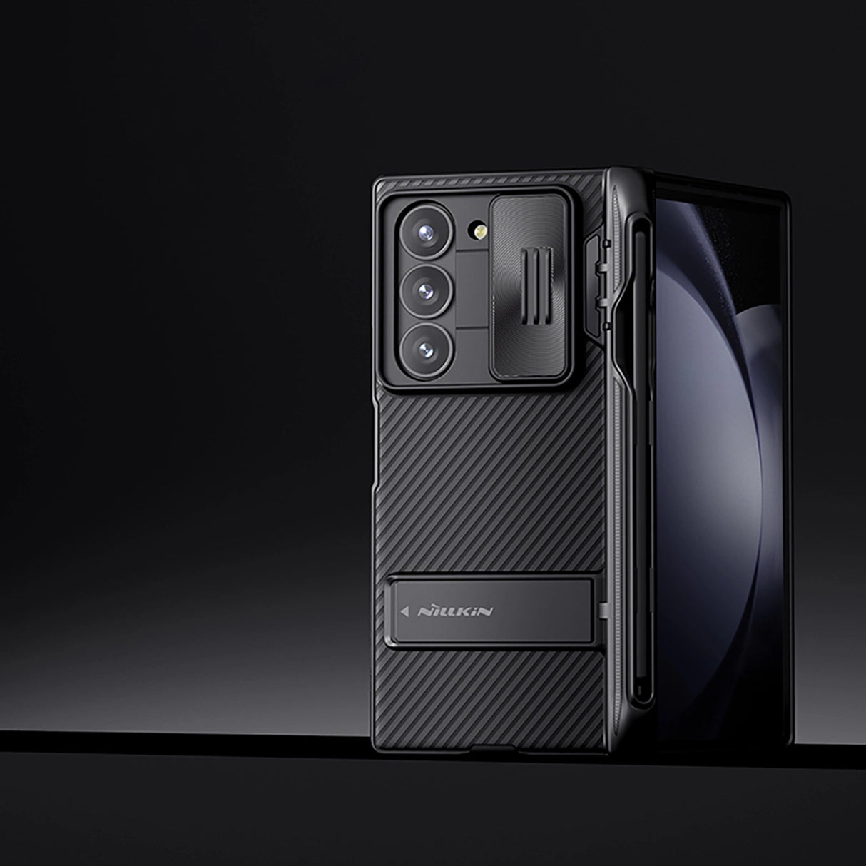 Nillkin CamShield Fold Case til Samsung Galaxy Z Fold 6 5G med Stylus Holder - sort