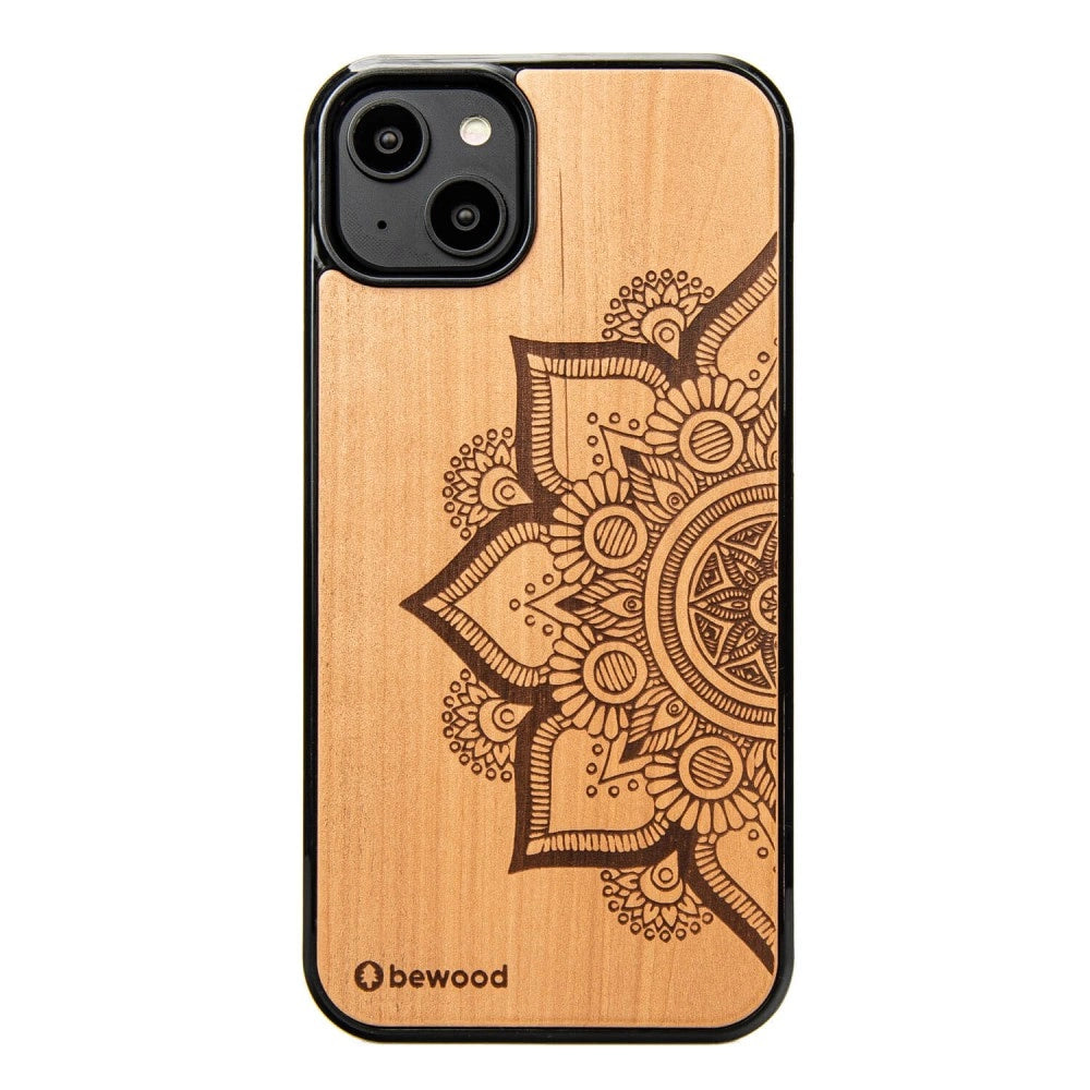Bewood Mandala Apple Tree Wooden Case til iPhone 14 Plus - lysbrun