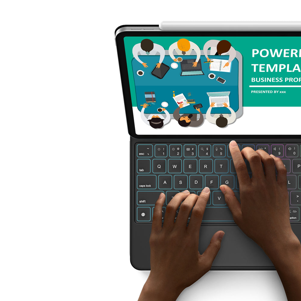 Dux Ducis Keyboard (MK-serien) Case med Bluetooth-tastatur til iPad Pro 11" 2024 - sort