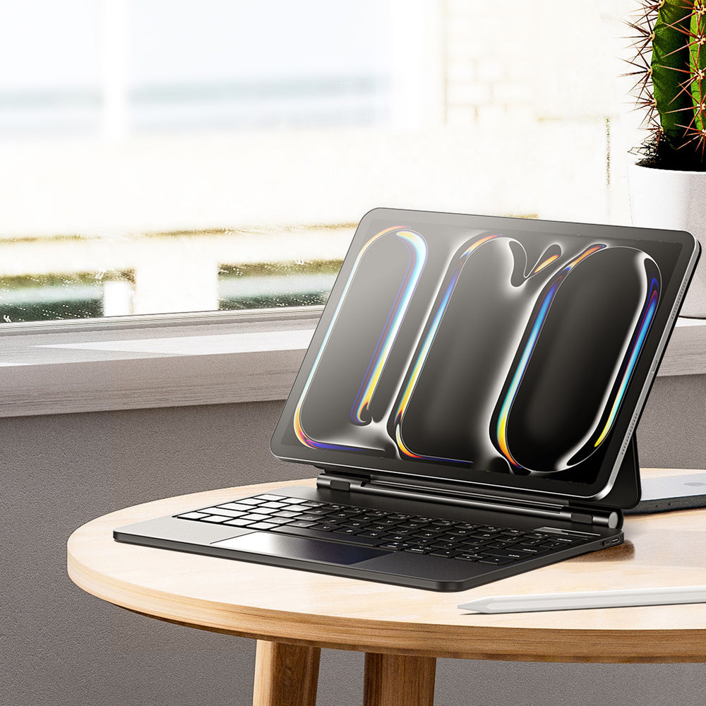 Dux Ducis Keyboard (MK-serien) Case med Bluetooth-tastatur til iPad Pro 11" 2024 - sort