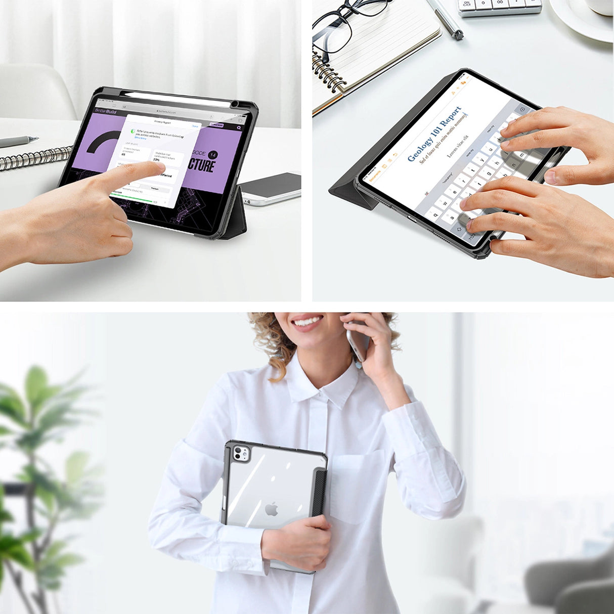 Dux Ducis Toby case with flap and stand for iPad Pro 11" 2024 - black