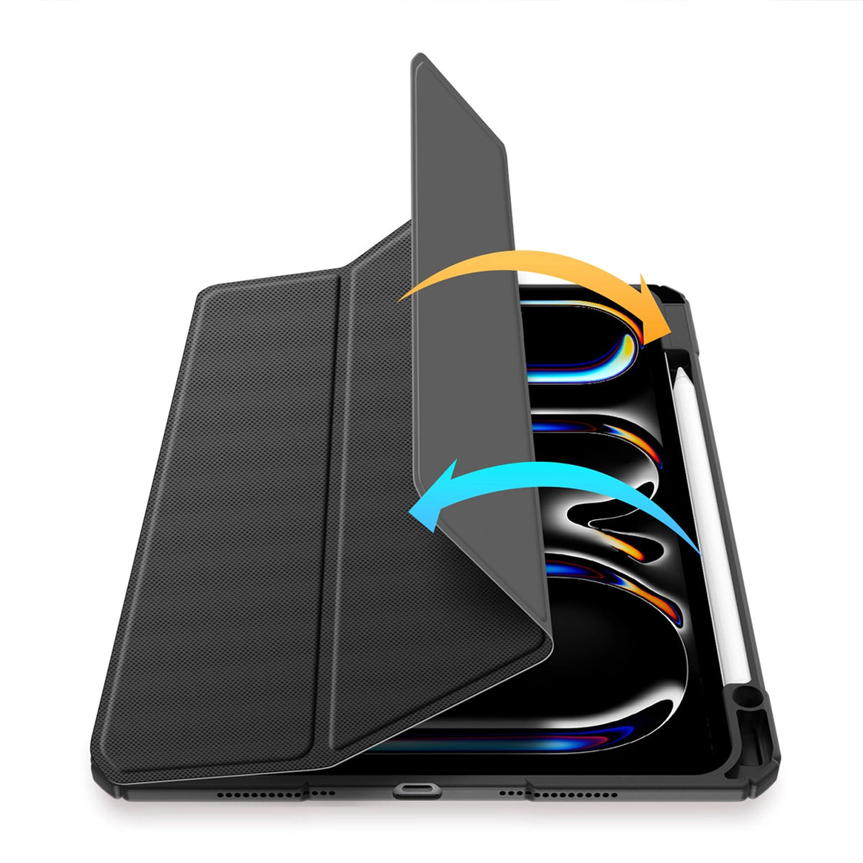 Dux Ducis Toby case with flap and stand for iPad Pro 11" 2024 - black