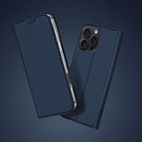 Dux Ducis Skin Pro iPhone 16 Pro Max Case with Flip and Card Slot - Blue