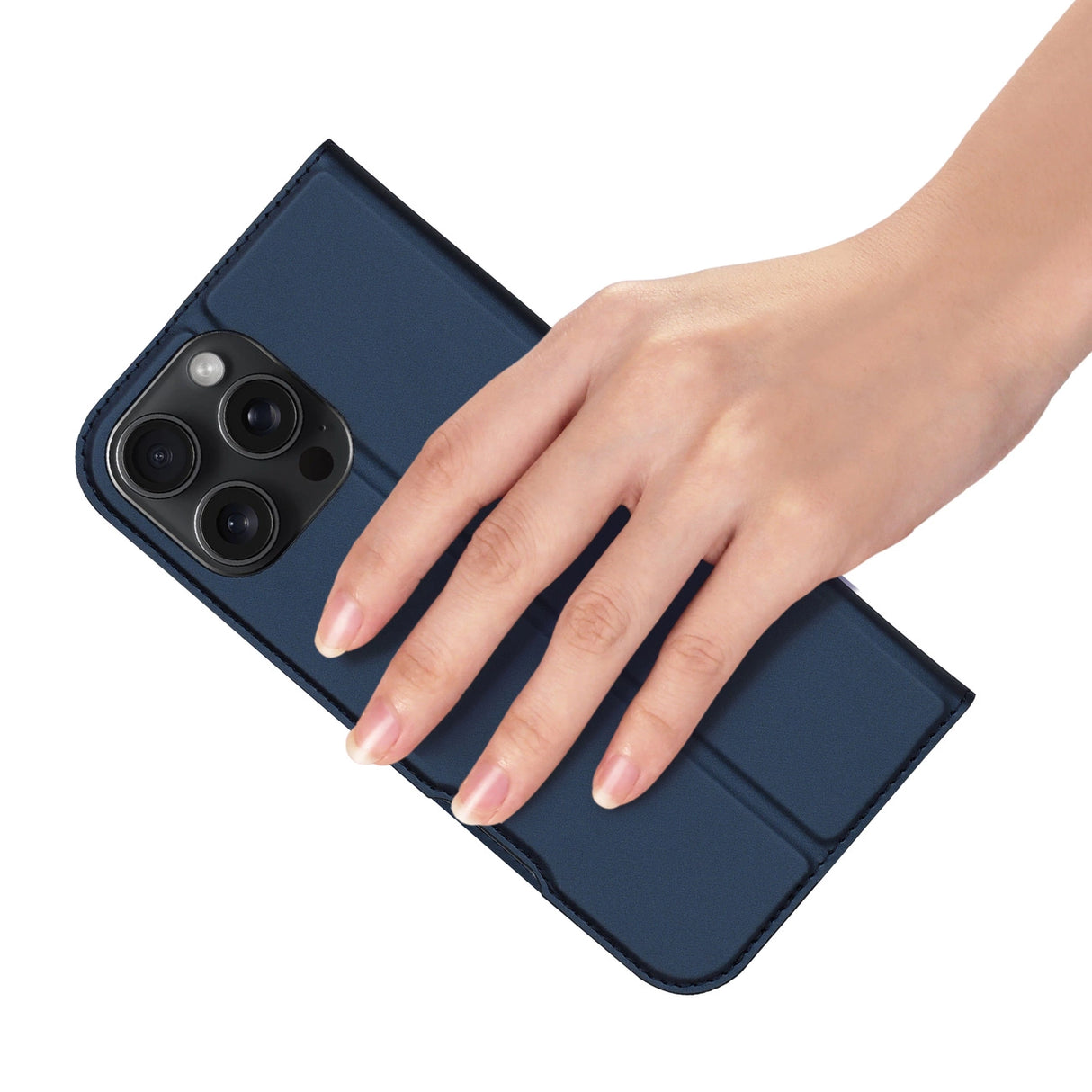 Dux Ducis Skin Pro iPhone 16 Pro Max Case with Flip and Card Slot - Blue