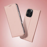 Dux Ducis Skin Pro iPhone 16 Pro Max Case with Flip and Card Slot - Pink