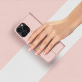 Dux Ducis Skin Pro iPhone 16 Pro Max Case with Flip and Card Slot - Pink