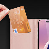 Dux Ducis Skin Pro iPhone 16 Pro Max Case with Flip and Card Slot - Pink