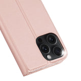 Dux Ducis Skin Pro iPhone 16 Pro Max Case with Flip and Card Slot - Pink