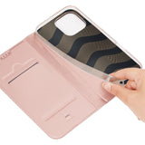 Dux Ducis Skin Pro iPhone 16 Pro Max Case with Flip and Card Slot - Pink