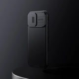 Nillkin CamShield Pro Case for iPhone 16 Pro Max with camera cover - black