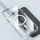 Nillkin Nature Pro Magnetic Case med MagSafe til iPhone 16 - Transparent & Hvid