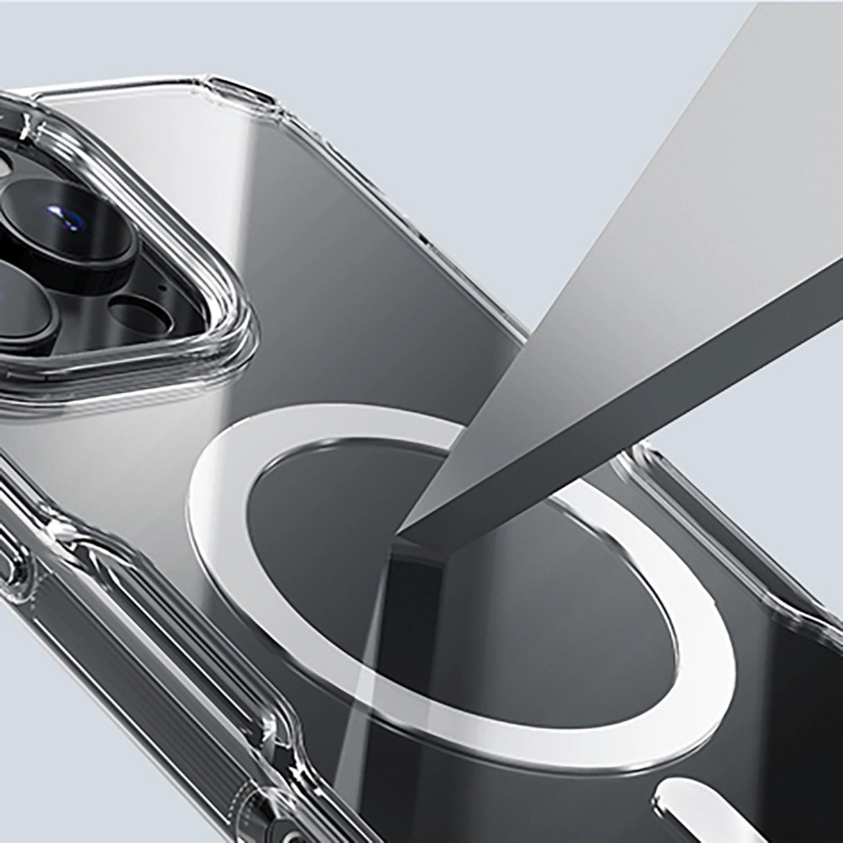 Nillkin Nature Pro Magnetic Case med MagSafe til iPhone 16 Pro - Transparent & Hvid