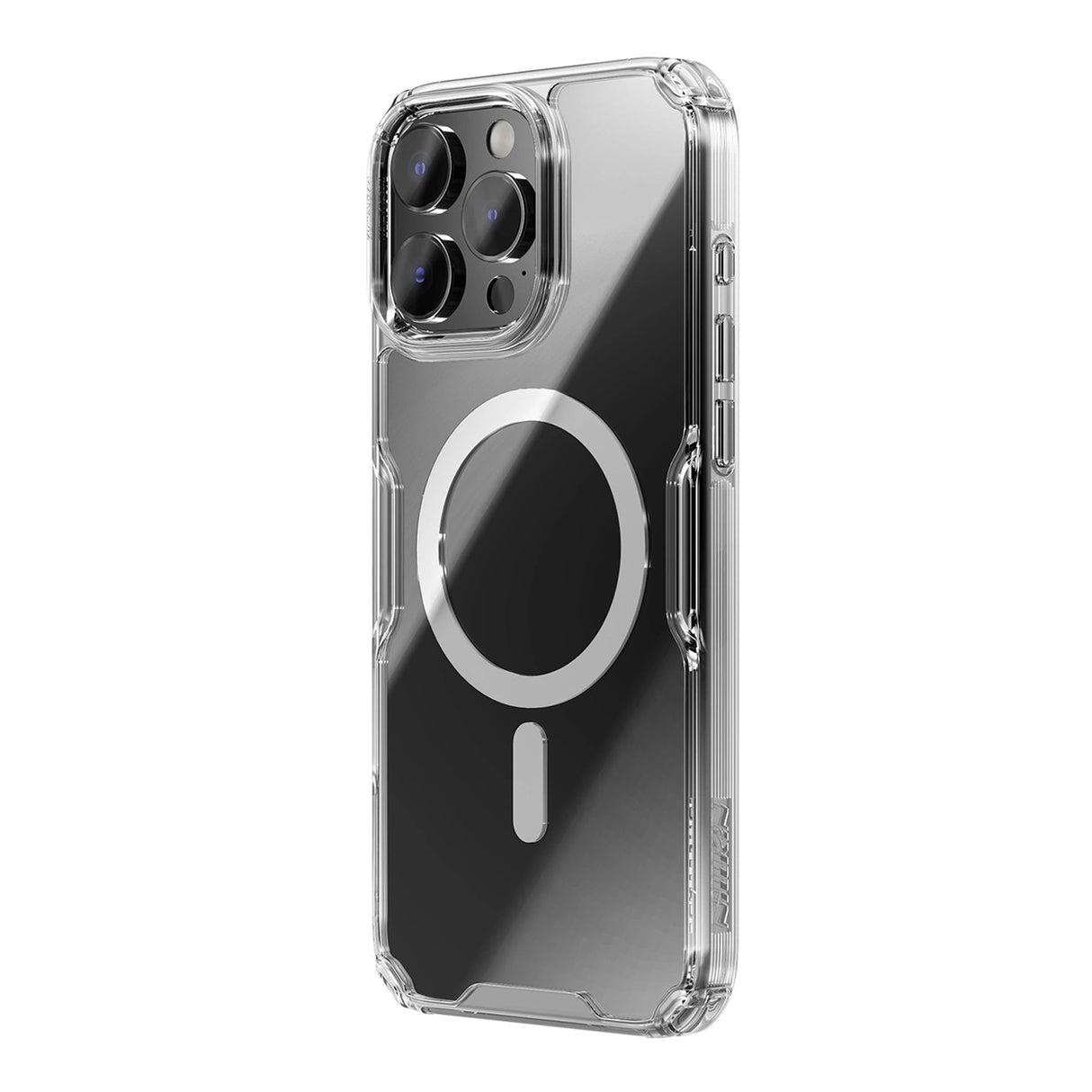 Nillkin Nature Pro Magnetic Case med MagSafe til iPhone 16 Pro - Transparent & Hvid