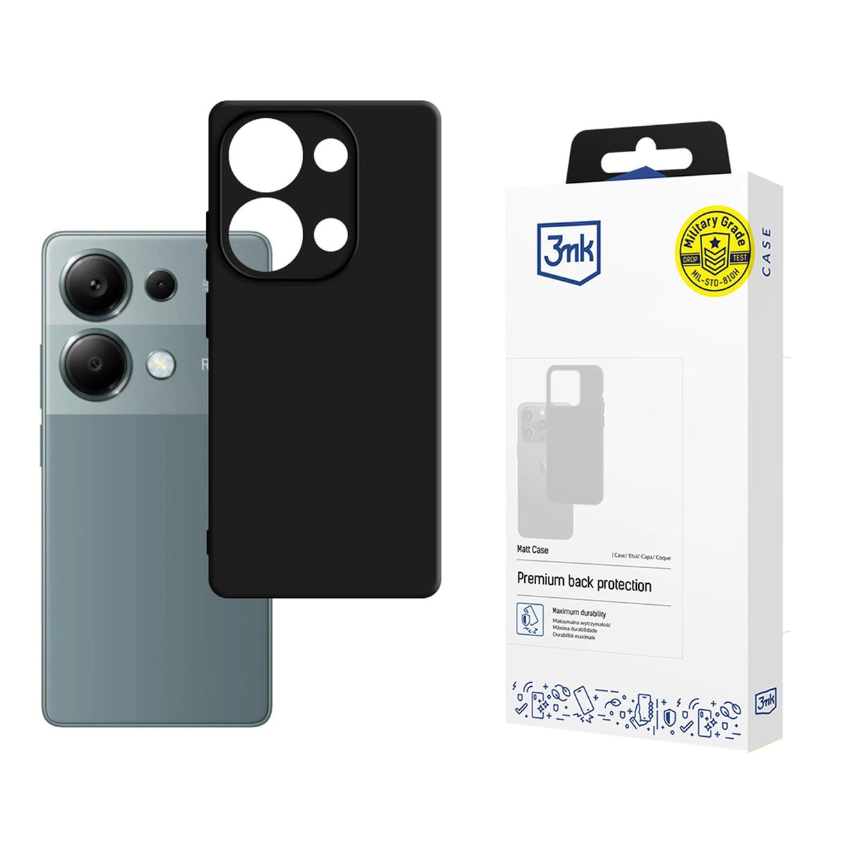 3mk Matt Case til Xiaomi Redmi Note 13 Pro - sort