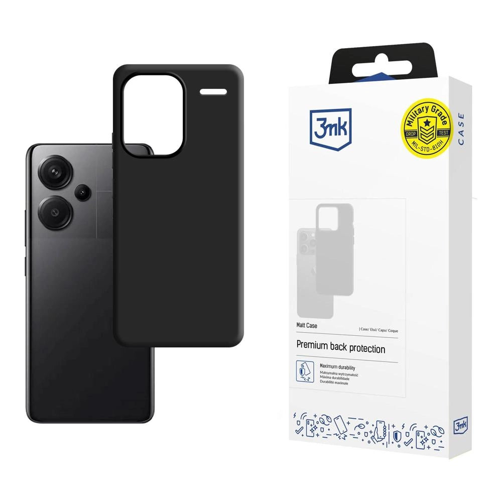 3mk Matt Case til Xiaomi Redmi Note 13 Pro+ - sort