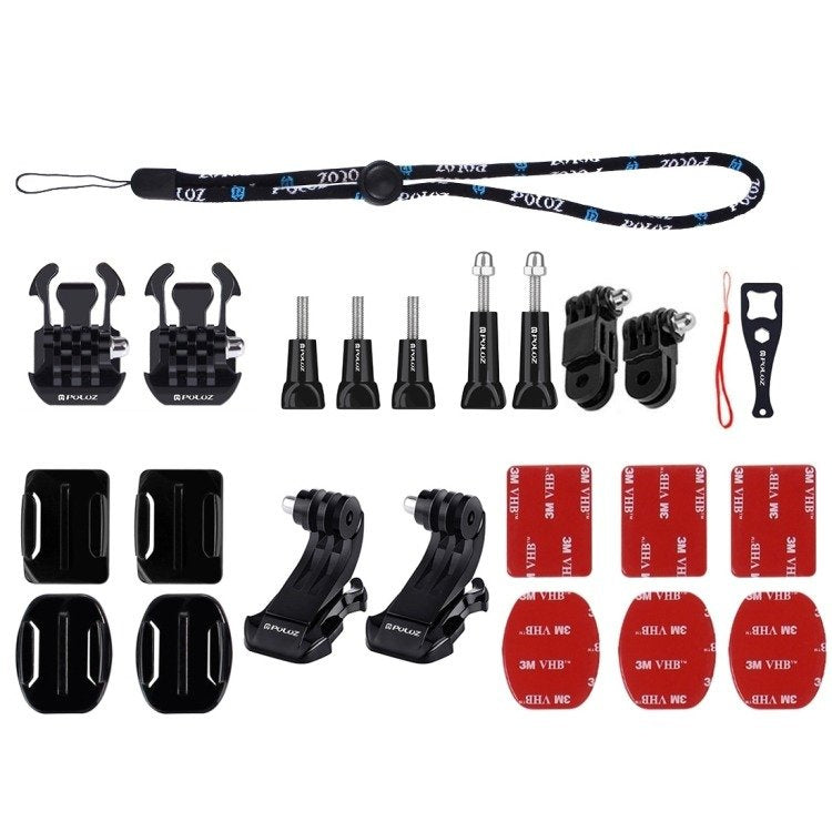 Sæt med 43 Puluz-tilbehør til sportskameraer (herunder Osmo Action 5 Pro, Ace Pro 2) PKT47