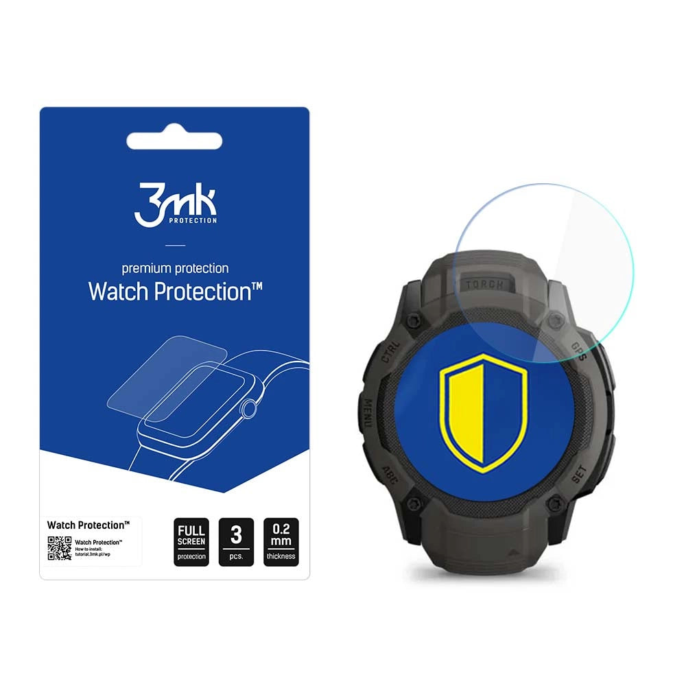 3mk Watch ProtectionTM v. FlexibleGlass hybridglas på Garmin Instinct 2X